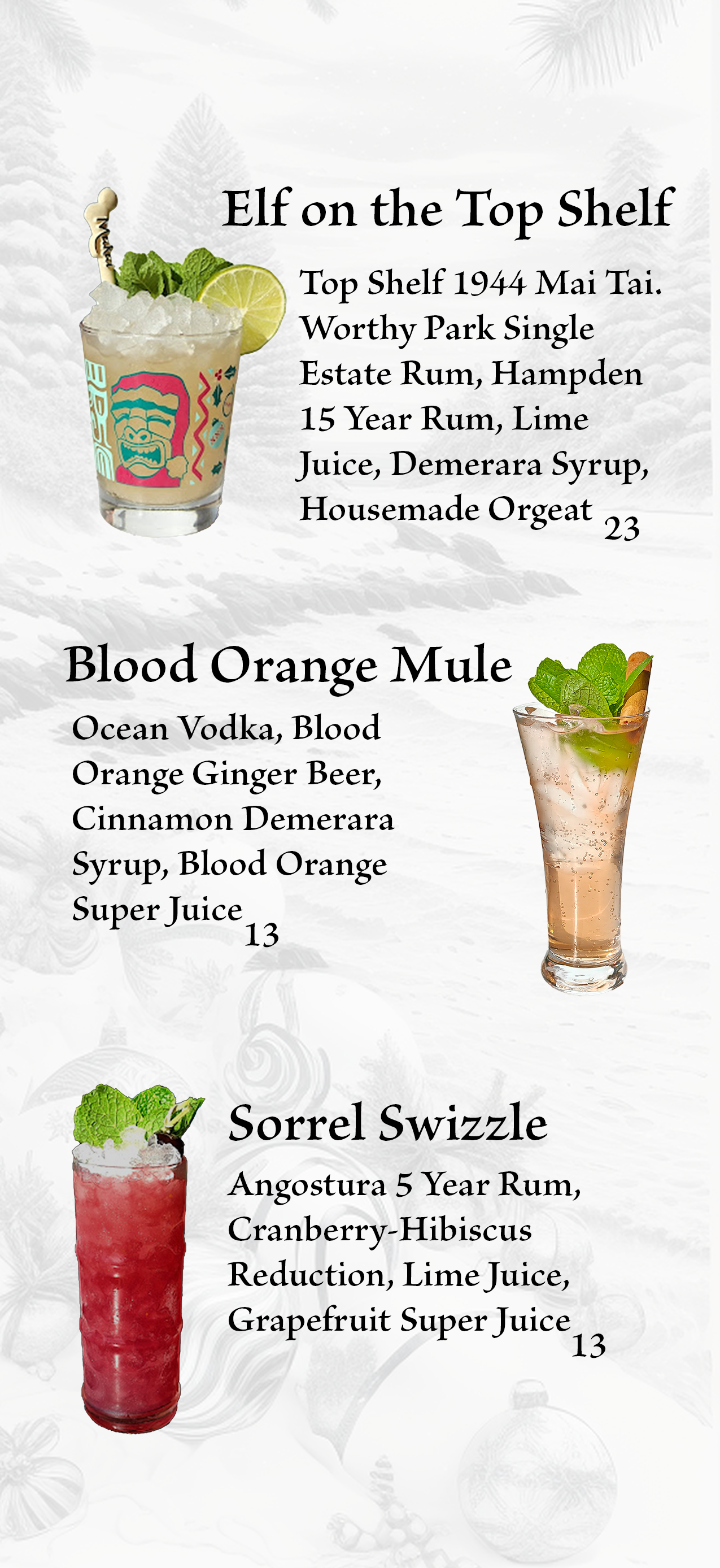 December drinks page